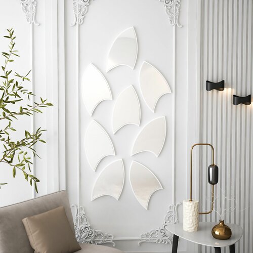HANAH HOME damla large - white white decorative chipboard mirror Cene