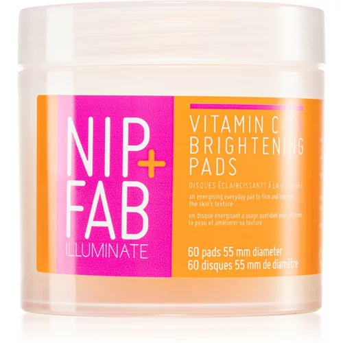 NIP+FAB Vitamin C Fix blazinice za čišćenje za sjaj lica 60 kom
