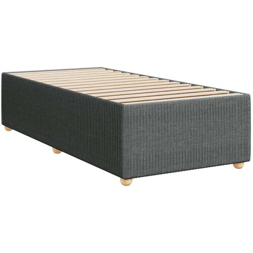 VidaXL Okvir kreveta s oprugama i madrac tamnosivi 80x200cm od tkanine Slike