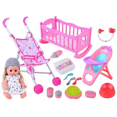  set lutka s krevetićem i dodacima ZA4286 Slike