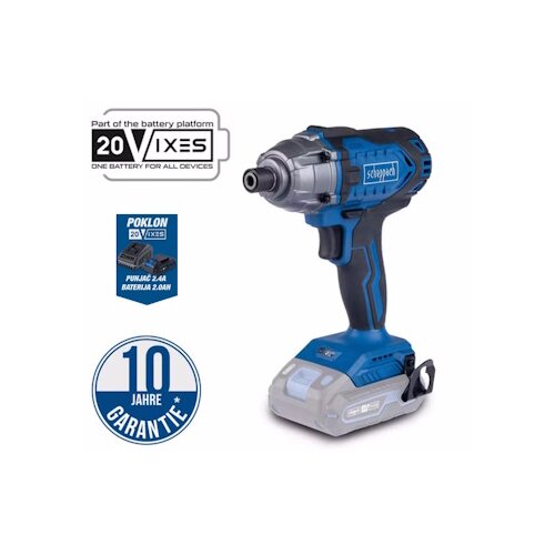 Scheppach aku udarni odvijač 180Nm 1/4” IXES Solo C-ID180-X + set punjač 2.4A i baterija 2.0Ah Cene