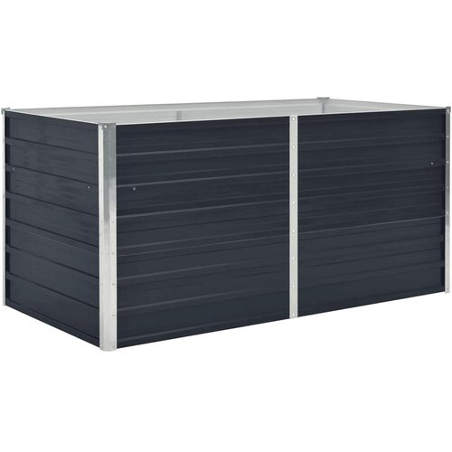  Povi&amp;scaron;ena vrtna gredica 160x80x45 cm pocinčani čelik antracit Slike