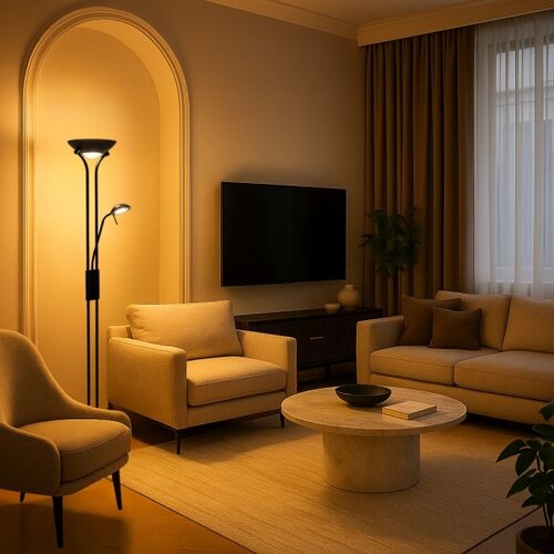  Brilagi - Stojeća lampa SCARLETT, prigu&amp;scaron;iva, 1xR7s/230W/230V + 1xG9/40W, crna Slike