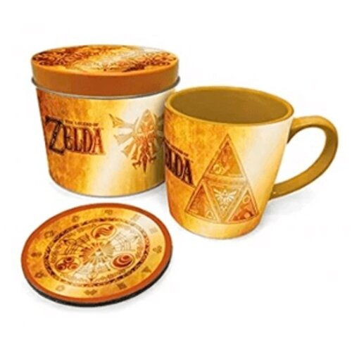 Pyramid International Legend of Zelda darilni set s skodelico in podstavkom v darilni pločevinki za večkratno uporabo – uradno blago, (20850950) Cene