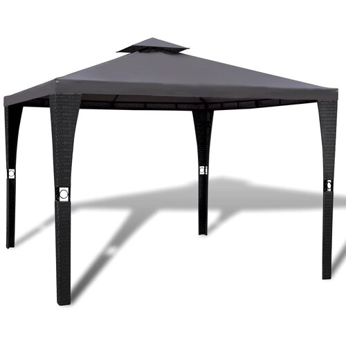 Paviljon s streho 3x3 m temno siv Cene