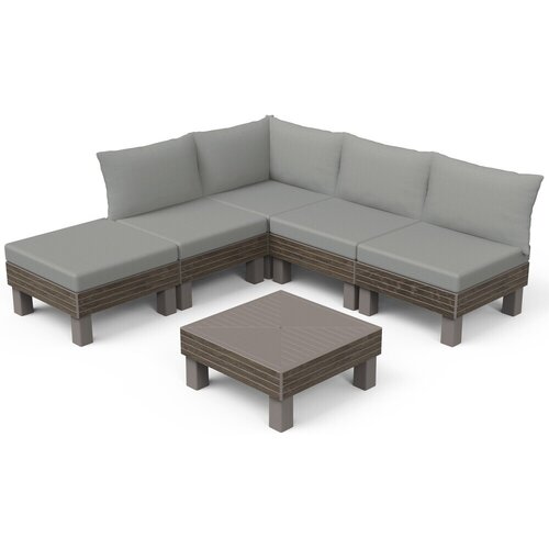 Vrtne mize, stoli in garniture Vrtni plastični set ELEMENTS SIGNATURE &ndash; oreh Cene