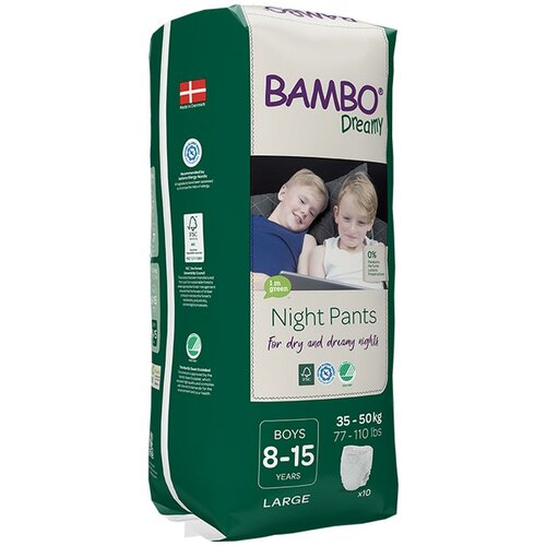 Bambo Noćne gaćice Dreamy M 8-15god, 35-50kg Slike