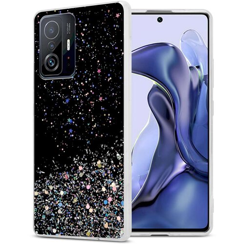 Cadorabo Ohi&scaron;je, združljivo z Xiaomi 11T / 11T PRO in črna z ble&scaron;čicami - Za&scaron;čitni ovitek iz prožnega silikona TPU s svetlečimi ble&scaron;čicami, (20860223) Cene