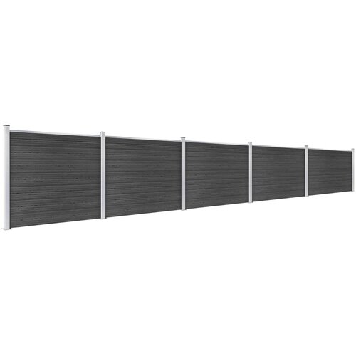  Set panela za ogradu WPC 872 x 146 cm sivi Slike
