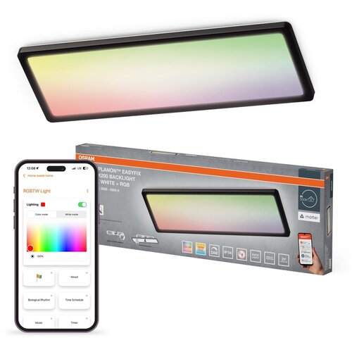Osram LED RGBW prigu&amp;scaron;iva kupatilska plafonska svetiljka SMART+ PLANON LED/30W/230V Wi-Fi IP54 crna Slike