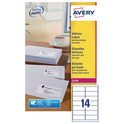 Avery Zweckform Etikete za DL ovojnice 99,1 x 38,1 mm 1/100 Slike