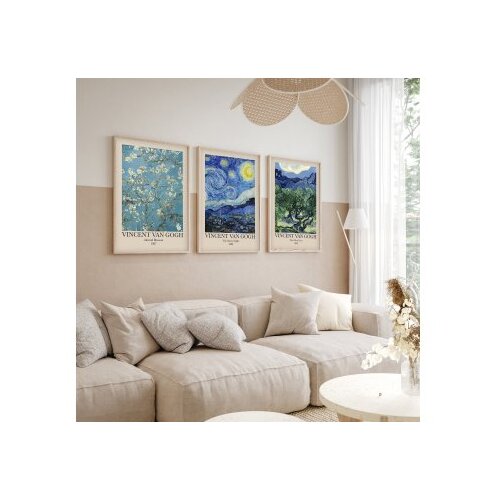 WALLXPERT huhu269 - 50 x 35 Multicolor Decorative Framed MDF Painting (3 Pieces) Cene
