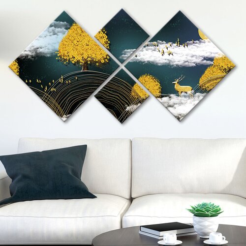Wallity slika 4MDF1730819368, 60x115 cm, 4 dela Cene