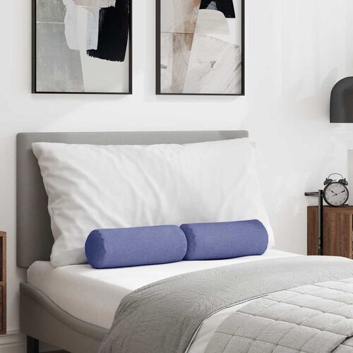 vidaXL valjkasti jastučići 2 pcs traper plava Ø 15 x 40 cm tkanina Cijene