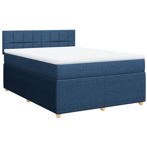 Maison Chic Box spring postelja - Vzmetna postelja z vzmetnico modra 140x200 cm blago SL17821, (21884010) Cene
