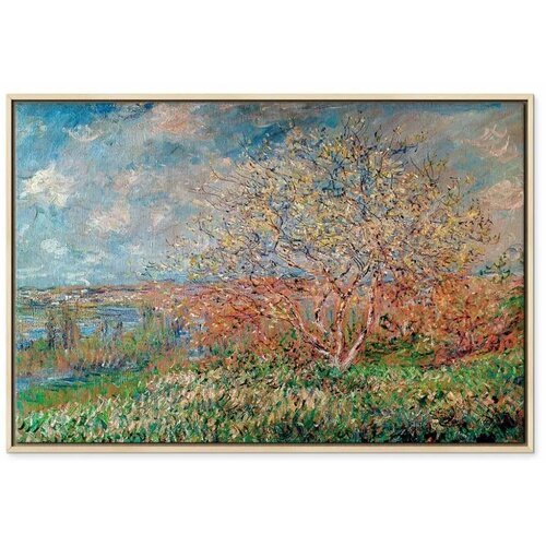  Slika - Claude Monet &amp;ndash; Spring 120x80 U prirodnom drvenom okviru Slike