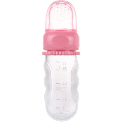 Canpol Dishes &amp;amp; Cutlery duda za hranjenje s mrežicom 6m+ Silicone Pink 1 kom Slike