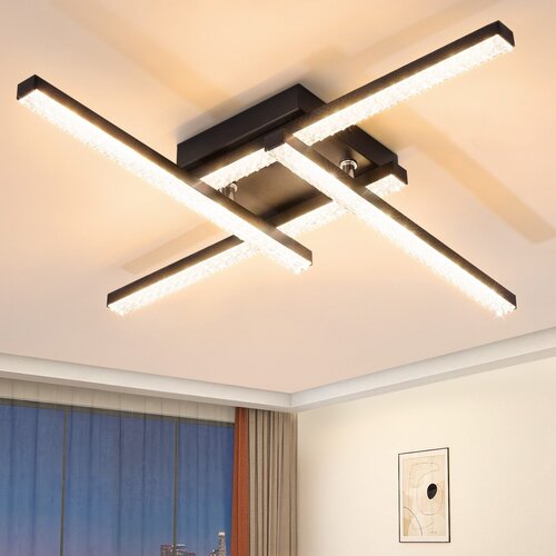 Nettlife moderna LED stropna svetilka 24W črna 3000K toplo bela, (22111142) Cene