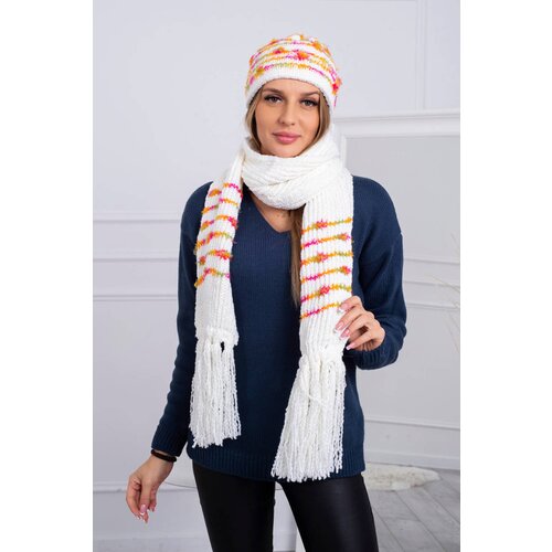Kesi Women's set with scarf Anika K304 ecru + orange Cijene