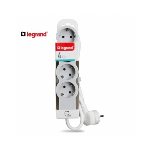 Legrand 694552 produžni blok 4X2P+E 1.5M (bela/s.siva) Slike