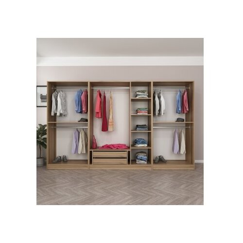 Hanah home Ormar Kale-7502, 315x190x52 cm, Smeđa Slike