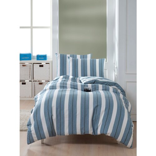 Hanah home set Single posteljine Helsinki, 140x200cm, Petrolej Cene