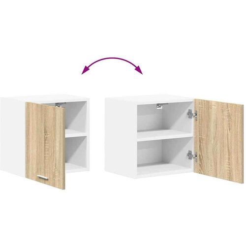 VidaXL viseći ormarić riga 2 pcs sonoma hrast i bijela 40 x 31 x 40 cm Slike