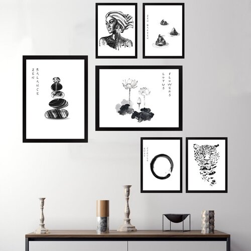 Wallity dekorativna slika SET_015, 24x44cm, 6 delova Slike