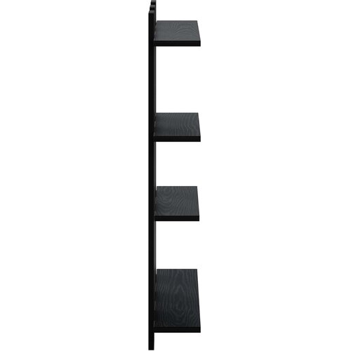  Polica na zidu Crni hrast 61 x 13,5 x 88 cm Konstruirano drvo Slike