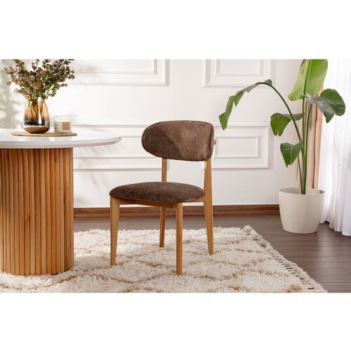 Hanah home stolica lionte - brown light oak brownlight oak chair set (2 pieces) Slike