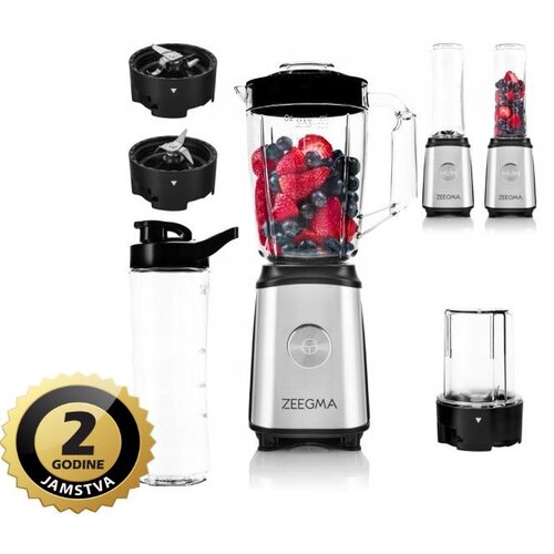 ZEEGMA blender Vitamine, 1050W, ča&scaron;a 1L, 2x sportska boca 0,6L, mlinac za kavu Cijene