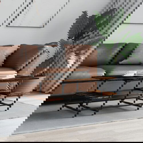 VidaXL Stolić za kavu boja hrasta 100x50 5x40 cm konstruirano drvo Slike
