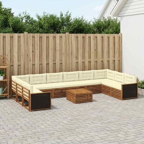  Setovi sofa s jastukom 11 pcs Čvrsto drvo akacije Cene