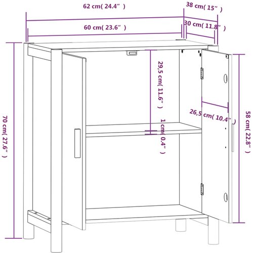  Komoda crna 62 x 38 x 70 cm od konstruiranog drva Slike