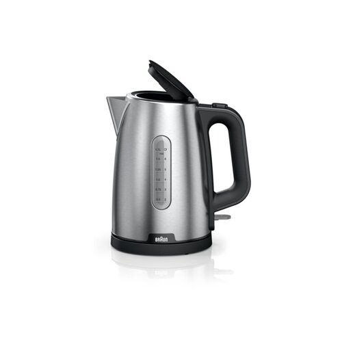 Braun WK 1500 grelnik vode 1,7 l 2200 W Črna, Nerjaveče jeklo Slike