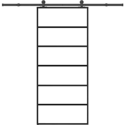 vidaXL Klizna vrata s priborom 90 x 205 cm od ESG stakla i aluminija Cijene
