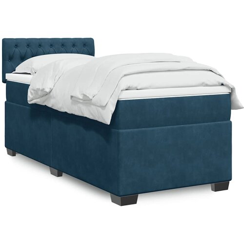 Box spring krevet s madracem plavi 100x200 cm bar&amp;scaron;unasti Slike