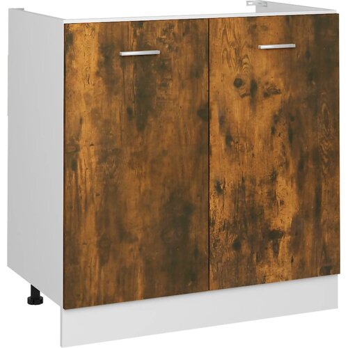 VidaXL omarica za umivalnik dimljeni hrast 80x46x81,5 cm inž. les, (20716520) Slike