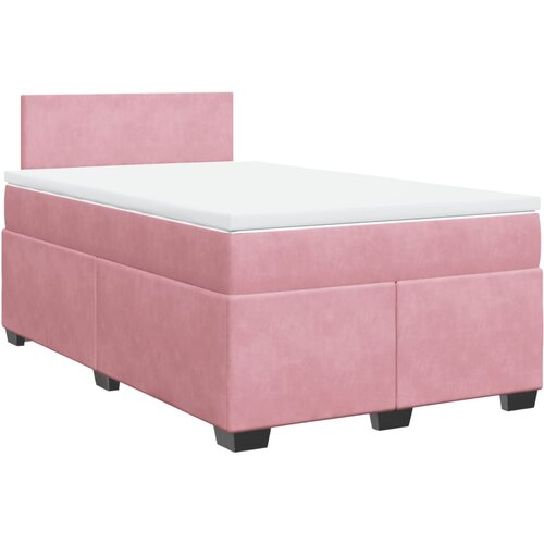 VidaXL Box spring postelja z vzmetnico roza 120x190 cm žamet, (21309417) Slike