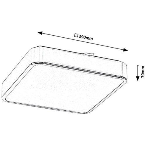 Rabalux wolimir plafonjera, led 22W, hrom, 28cm Slike