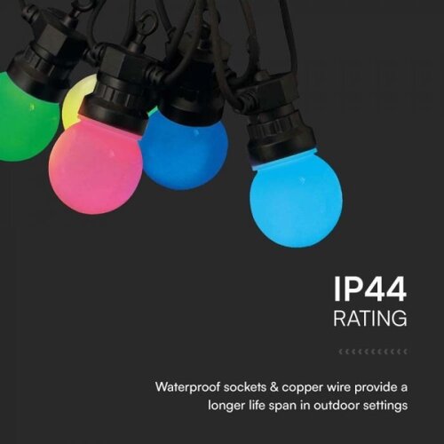  LED RGB spolja&amp;scaron;nja girlanda STRING 13 m 15xLED/0,5W/230V IP44 Slike