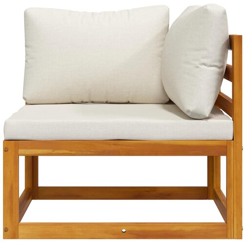  Modularna kutna sofa i krem bijeli jastuci bagremovo drvo Slike