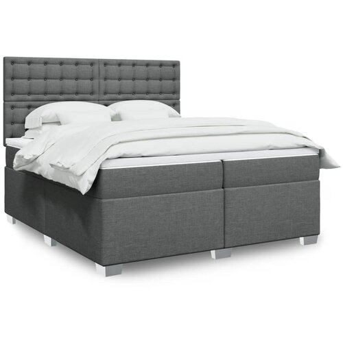  The Living Store Box spring postelja z vzmetnico temno siva 200x200 cm blago - Box Spring Postelja, (21496661) Slike