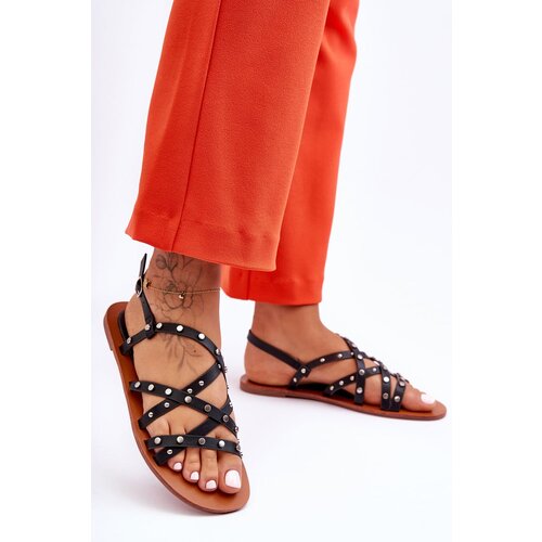Kesi Women&amp;#039;s sandals with ornaments black Alemona Slike