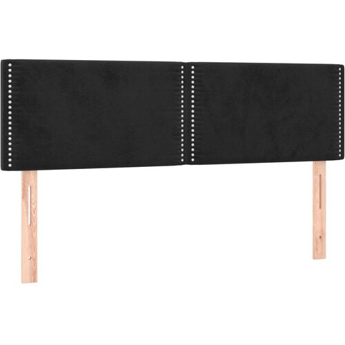 Maison Chic Posteljno vzglavje - Vzglavna omarica 2 kosa črno 72x5x78/88 cm žamet, (22078261) Cene