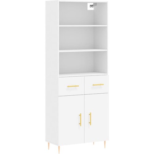 Maison Chic Visoka omara - Komoda - Predalnik bela 69,5x34x180 cm inženirski les, (21718763) Cene
