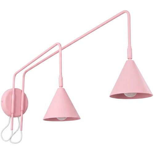 Sollux Lighting Stenska svetilka NOX 2 rožnata s stikalom, (5000352035) Cene