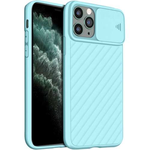 AVIZAR Ovitek za iPhone 11 Pro Max z drsnim pokrovom za kamero, mehka gel silikonska zašcita - modra, (20719890) Cene