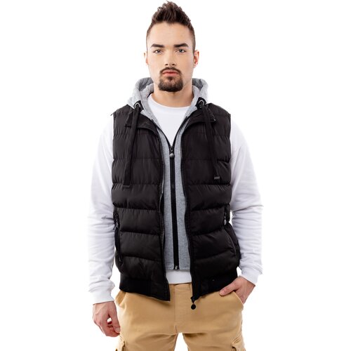 Glano Men&amp;#039;s quilted vest - black Slike