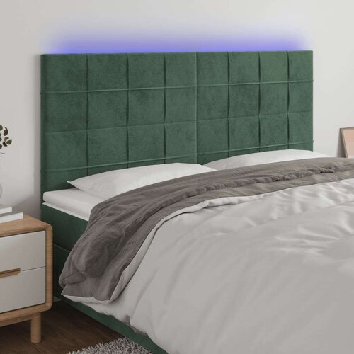  Posteljno vzglavje temno zeleno 160x5x118/128 cm žamet, (20953799) Cene
